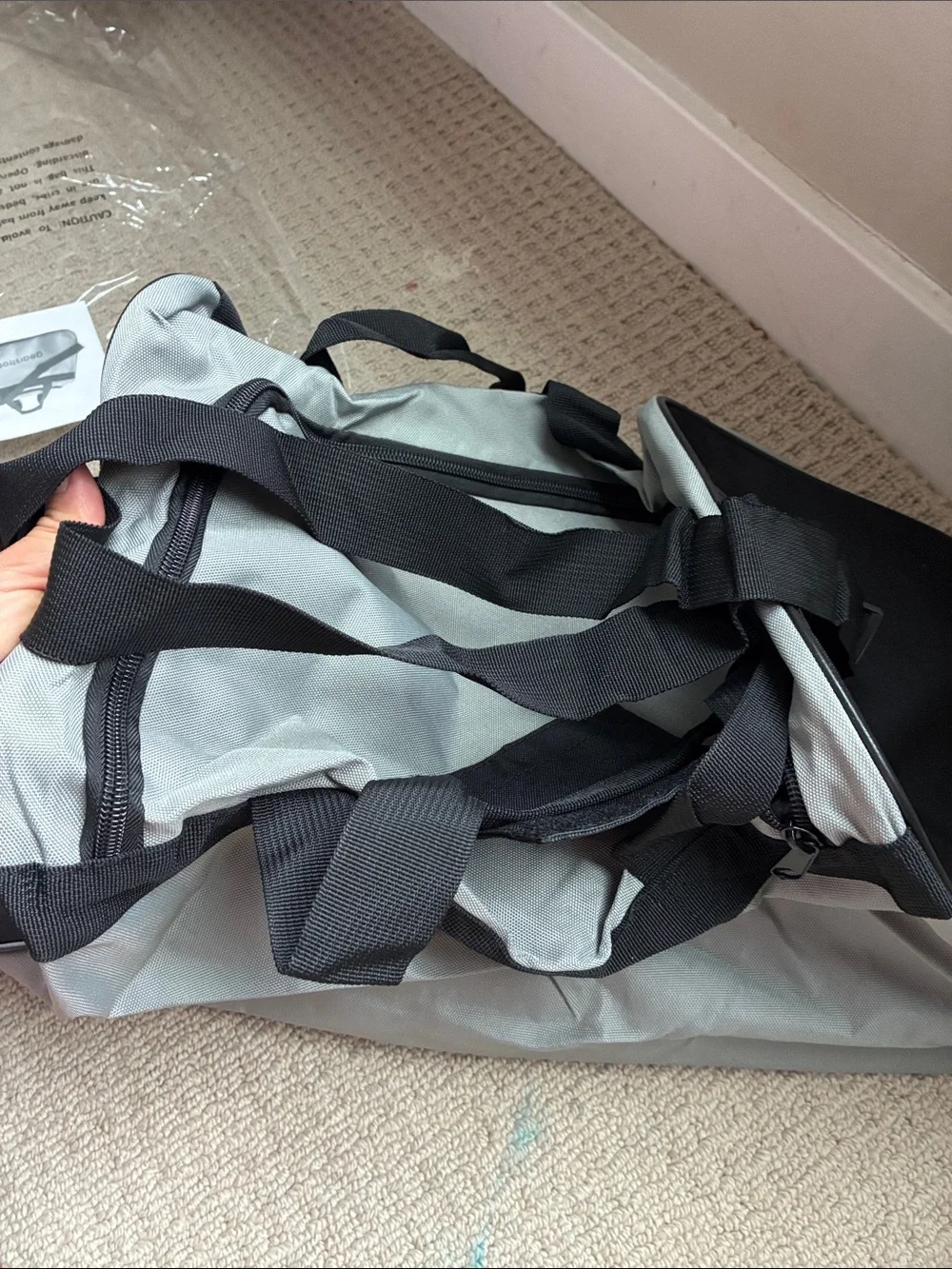 NWT Gearstrong Gym Bag Black Travel Duffel Bag